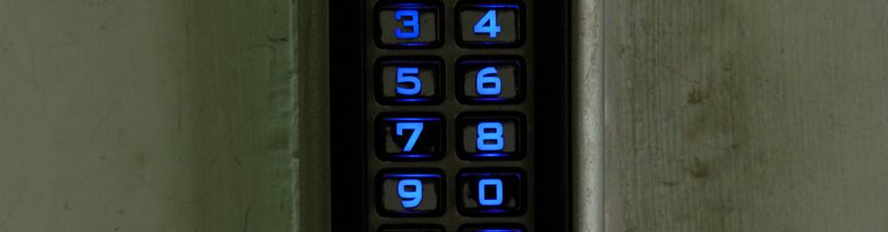 A close-up of a secure server room and digital lock overlay, symbolizing password protection and hashing