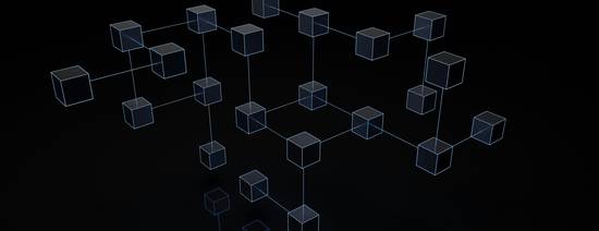 A conceptual image showing blocks connected in a chain, representing blockchain secured by hashing