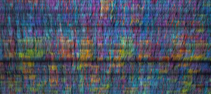 A close-up of abstract code and digital patterns representing randomness and security